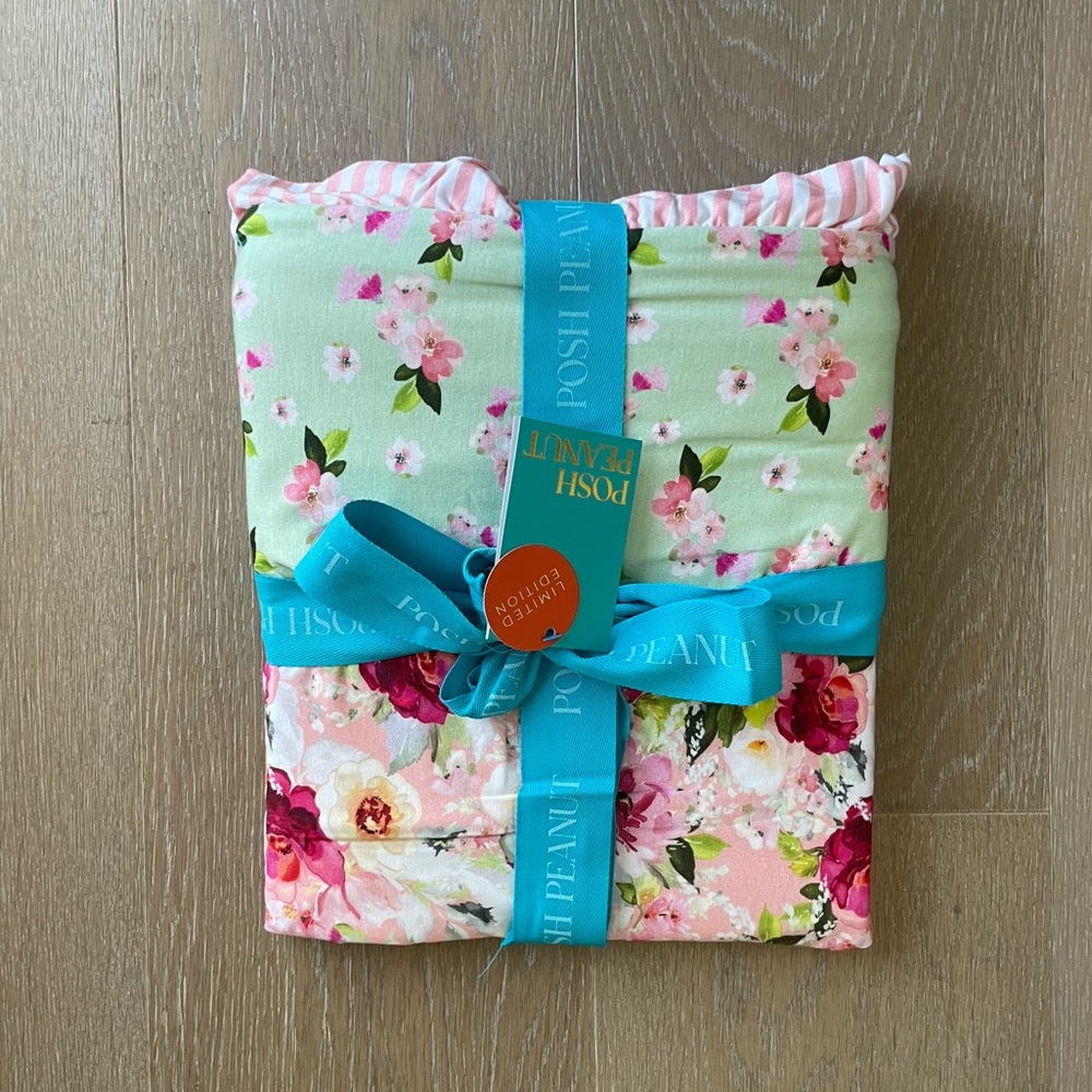 Posh Peanut ruffled reversible blanket